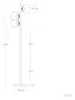 Stehlampe Metall und Glas Moonlight Brass Round 3 Strahler Produktbild-Vorschau 6