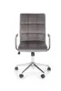 Halmar Büro Stuhl Gonzo 4 - grau (Samt) / Chrom Produktbild-Vorschau 5