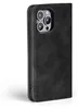 A black flip case for an iPhone 15 Pro Max is shown from a side angle against a white background. Produktbild-Vorschau