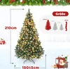 Sztuczna choinka Yorbay 210 cm z oświetleniem i białym Podgląd zdjęcia produktu 2