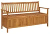 vidaXL Gartenbank mit Stauraum 148 cm Massivholz Akazie Produktbild-Vorschau 7