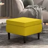 vidaXL Hocker mit Holzbeinen Gelb Samt -  Klappstühle & Produktbild-Vorschau 2