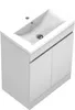 Waschtisch mit Unterschrank LORENZA 60cm Weiß Standschrank Produktbild-Vorschau 4