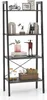 A four-tier ladder bookshelf with various decorative items on each shelf. Podgląd zdjęcia produktu