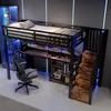 MODFU Hochbett 90 x 200 aus Metall, Jugendbett mit Produktbild-Vorschau 3