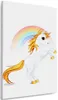 Wallario Premium Leinwandbild Weißes Einhorn vor einem Produktbild-Vorschau 1