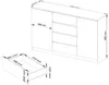 Kommode AKORD K160 Weiß 160 cm 2 Türen 4 Schubladen 4 Produktbild-Vorschau 6