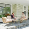 Gartenmöbel Set 4-teilig Polyrattan Lounge-Set mit Produktbild-Vorschau 2