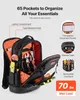 Zaino porta attrezzi VEVOR con 65 tasche, zaino con set di Anteprima dell’immagine prodotto 2