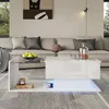 MODFU Table Basse Moderne avec Plateau Verre et Rangement - Voir les images du produit 7
