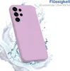 A purple phone case is shown with water splashing around it, suggesting water resistance. Produktbild-Vorschau