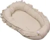 MamaLoes Babynest Soft Baumwolle Ruffle Ecru Design Produktbild-Vorschau 1