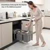 MinteLiv Einbaumülleimer Küche 2 Fächer (2x15L) Produktbild-Vorschau 8