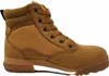 A side view of a tan work boot. Voir les images du produit