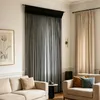 INF Gordijn met franjes, 100x200 cm, 1 paar, zwart Productafbeelding-voorbeeld 4