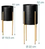 Relaxdays, set di 2 supporti per piante, metallo, 2 Anteprima dell’immagine prodotto 4
