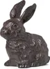 Figurine de décoration lapin en fonte brune look antique - Voir les images du produit 1