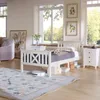 (90 x 200 cm, bílá) Dřevěná jednolůžková postel z roštu s Náhled obrázku produktu 3
