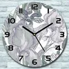 Wanduhr aus Glas Rund fi 30 Blumen Wildtiere Quarz Deko Produktbild-Vorschau 1