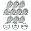 6x LED vestavné bodové svítidlo otočné bílé GU10 stropní Náhled obrázku produktu 5