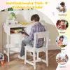 COSTWAY Schreibtisch Kinder mit Stuhl, Kinderschreibtisch Produktbild-Vorschau 5