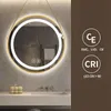 Espejo de baño LED redondo con iluminación, antiniebla, Vista previa de la imagen del producto 8