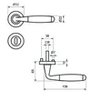 Alpertec BB-Rosettengarnitur Solid 8 Edelstahl silber rund Produktbild-Vorschau 2