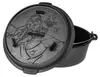 Gusseisen Dutch Oven 6 Liter, Deckel als Pfanne, Produktbild-Vorschau 2