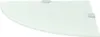 A white corner shelf with silver metal brackets. Voir les images du produit