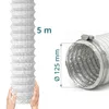 Relaxdays Abluftschlauch, 2 Schellen, Ø 125 mm, 5 m, PVC, Produktbild-Vorschau 4