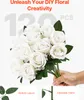 VEVOR Künstliche Rosenblüten, 120 Stück Kunstblumen, weiß, Produktbild-Vorschau 4