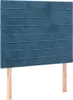 LED Kopfteil Dunkelblau 90x5x118/128 cm Samt Produktbild-Vorschau 4