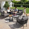 Modulares Gartensofa-Set aus PE-Rattan, wetterfest mit Produktbild-Vorschau 1