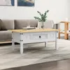 Couchtisch Mexiko-Stil Kiefernholz Weiß 100x55x44 cm Produktbild-Vorschau 2