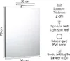 Specchio bagno a filo reversibile 60x70 con lampada luce a Anteprima dell’immagine prodotto 2