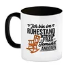 Rente Kaffeebecher in schwarz mit Spruch für Rentner Ich Produktbild-Vorschau 2