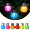Solar Mini Nylon Lampion zum Hängen 10cm bunt - 6er Set - Produktbild-Vorschau 1