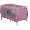 A pink travel crib or playpen is shown from a slightly elevated side angle against a white background. Anteprima dell’immagine prodotto