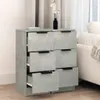 vidaXL Credenze 2 pz. Grigio cemento 30x30x70 cm Materiale Anteprima dell’immagine prodotto 3