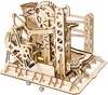 A wooden marble run construction kit with marbles. Produktbild-Vorschau