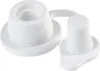 A white plastic fermentation stopper with a connecting piece. Voir les images du produit