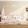 MODFU Lit enfant 140x200 cm, Lit cabane avec sécurité, Sans Voir les images du produit 5
