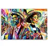 Leinwandbild Frau und Mann Abstrakt 90x60 Feeby Violett Produktbild-Vorschau 3