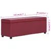 vidaXL Banc avec compartiment de rangement 116 cm vin rouge Voir les images du produit 7