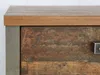 Schreibtisch CLIF 1-trg. 1 Schublade Gesamtansicht mit Holztischplatte in Old Wood Vintage und dunkelgrauem Betongestell. Produktbild-Vorschau