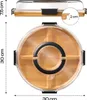 WELLHAUS Käsebrett aus Bambus mit Deckel – Tragbares Produktbild-Vorschau 4