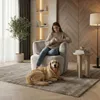 BEAUTYSOFA | Sessel NORI Velours Beige – Komfortsessel Produktbild-Vorschau 2