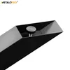 Close-up of the top of a black metal table leg with an adjustable foot. Anteprima dell’immagine prodotto