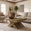 Tribesigns, tavolino quadrato, 80 cm, in stile rustico, in Anteprima dell’immagine prodotto 2