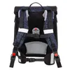 The back of a backpack with adjustable straps and padding. Produktbild-Vorschau